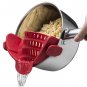 Silicone Pot Pan Bowl Funnel Strainer Rice Washing Colander Kitchen Gadget Tools
