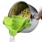 Silicone Pot Pan Bowl Funnel Strainer Rice Washing Colander Kitchen Gadget Tools