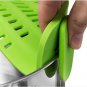 Silicone Pot Pan Bowl Funnel Strainer Rice Washing Colander Kitchen Gadget Tools