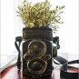 Artificial Flower Decorative Creative Vintage Retro Camera Ceramic Flower Vase