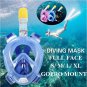 Snorkel Mask Foldable Greatever 180 Degree View Free Breathing Full Face Snorkel