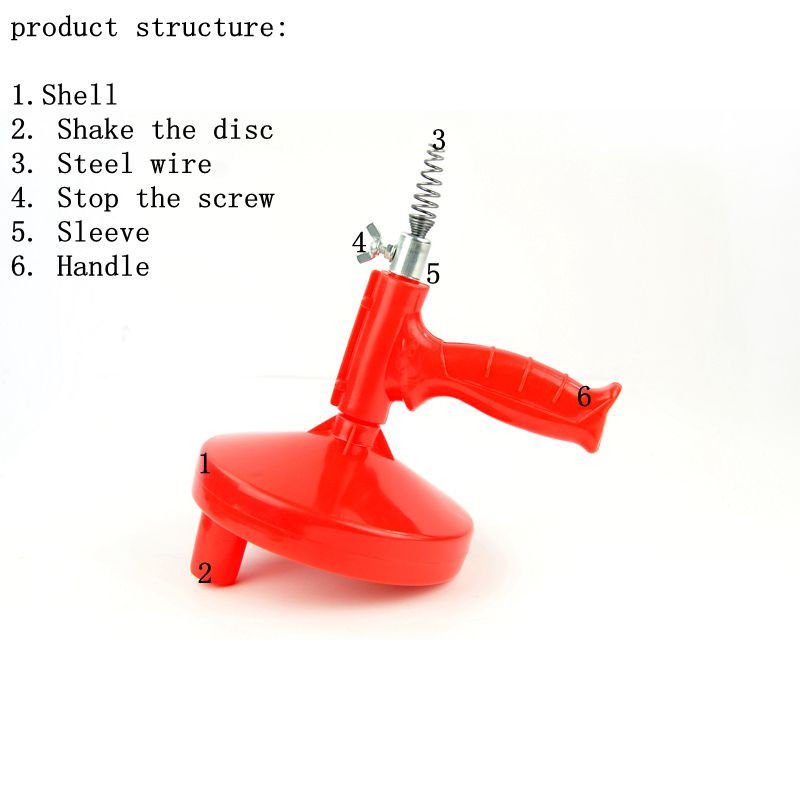 Drains Dredge Pipes Sewer Sink Cleaning Clogs 5M Red Kitchen Toilet Sewer