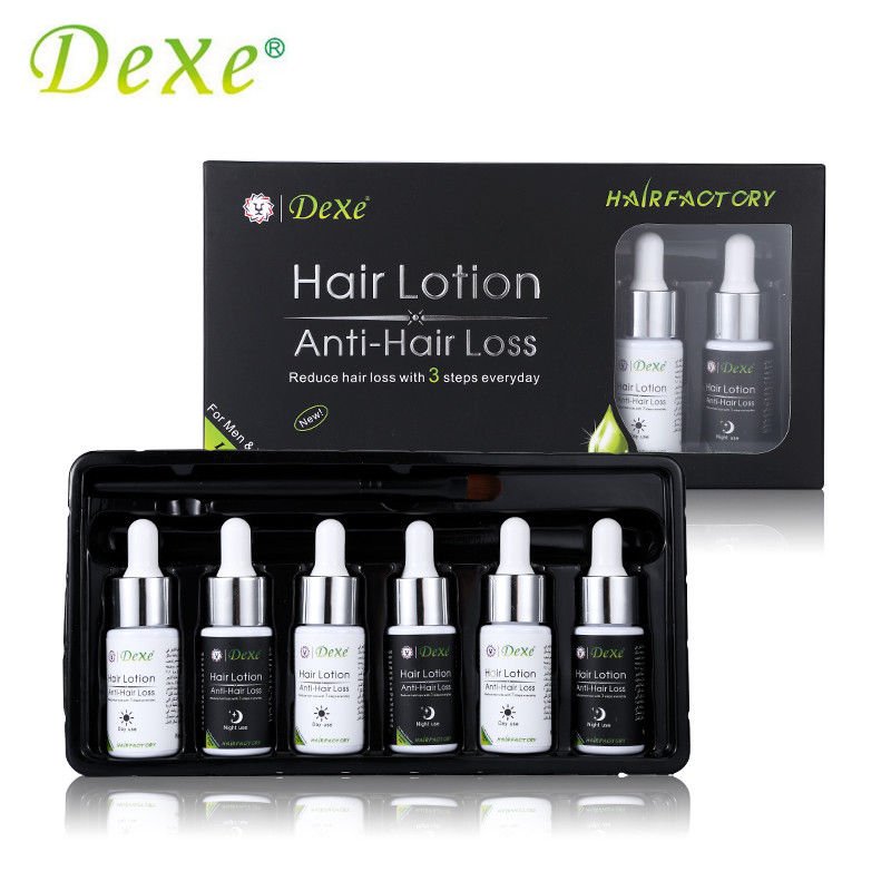6pcs/lot Dexe Hair Lotion Anti-hair Loss Day&Night Use Keratin Hair Care