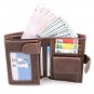 First Layer Of Genuine Leather Men's Large Capacity Multi-Card Bit Short Wallet