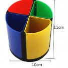 2pcs/lot Multicolor Cylinder Shaped Holder Rotatable Pen Container & Organizer