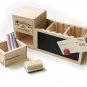 Wooden Pen Holder with Blackboard Desk Tidy Organizer Pen Pot Office Accessories