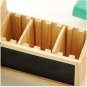Wooden Pen Holder with Blackboard Desk Tidy Organizer Pen Pot Office Accessories