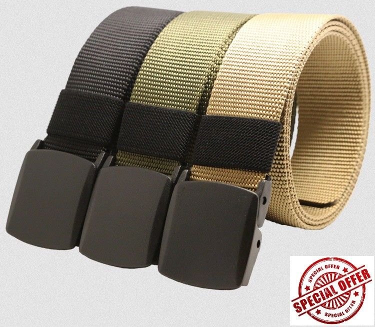 Casual Military Grade Polymer Buckle Nylon Belt Belts - Free Shipping !