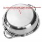 Hot Pot Twin Divided Stainless Steel 28cm Cookware Ruled Compatible Soup Stock