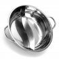 Hot Pot Twin Divided Stainless Steel 28cm Cookware Ruled Compatible Soup Stock