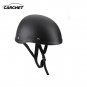 Retro-Motorcycle-Helmet-Matte-Black-German-Half-Face-Chopper-Biker-WWII-Style