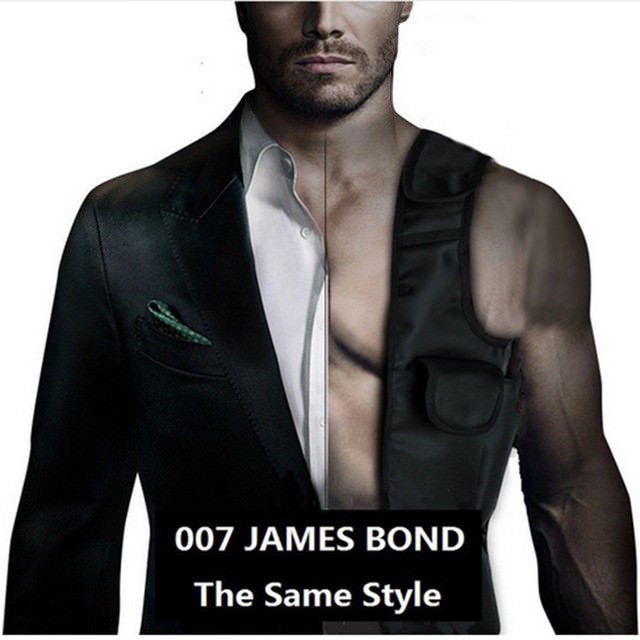 Anti-Theft Hidden Underarm Holster Black Nylon - Agent Bond 007 Bag Free Shippin