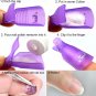 New Transparent / Purple / Pink Plastic Nail Polish Remover Nail clips 10pcs