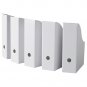 Simple Houseware White Magazine File Holder Organizer Box Office (Pack of 4)