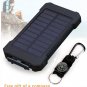 New 20000mah Solar Portable Power Bank Charger Dual All USB Devices