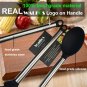 100% FOOD GRADE silicone cooking spoon Stainless Steel Cooking Utensil Set