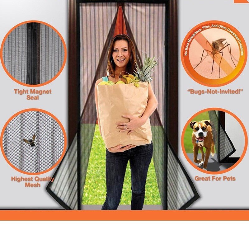 Insect Screen Mosquito Net Magnetic Curtain Magic Mesh Magnetic & Free Shipping