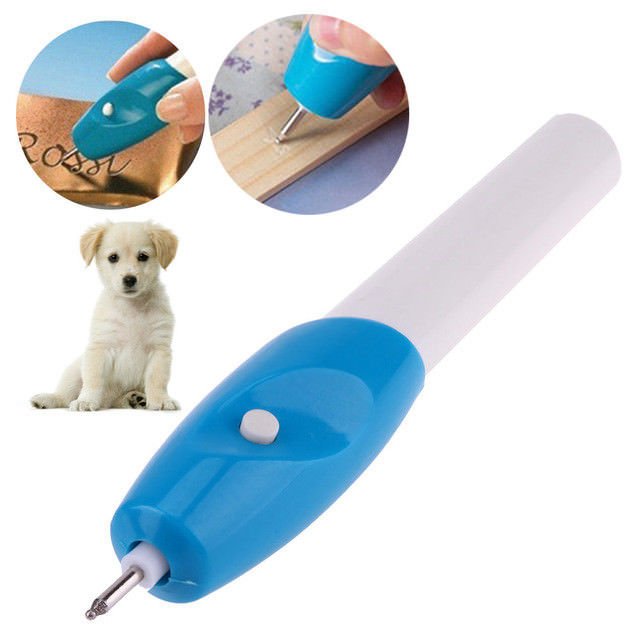 Pet Dog ID Tag Metal Electric Lettering Pen Engraver Tool Dog Accessories
