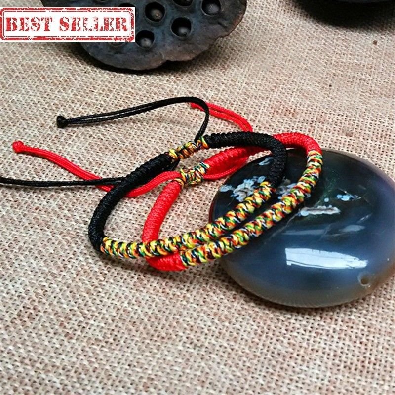 Lucky Handmade Buddhist Knots Rope Bracelet - Tibetan Buddhist Handmade Bracelet