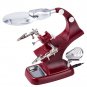 Helping Hand Soldering Stand With LED Light Clip Magnifier Magnifying Glass