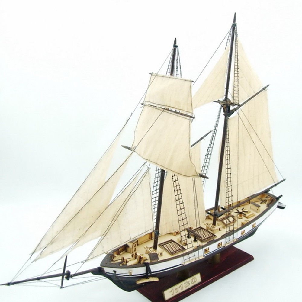 Wooden Sailing Boat Ship Assembly Model DIY Kits Classical Scale Decoration Wood