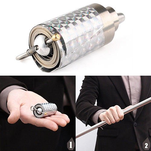 Magic Appearing Cane - Silver Stainless Steel Cane - 110 cm - Free Shipping !!!