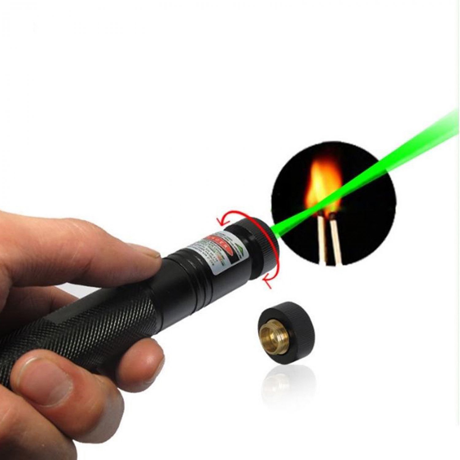 ULTIMATE GREEN LASER POINTER LIGHTER BLACK COLOR POWERFUL LASER