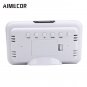 Digital Snooze Alarm Clock Backlight LED Table Clock Time Temperature Calendar