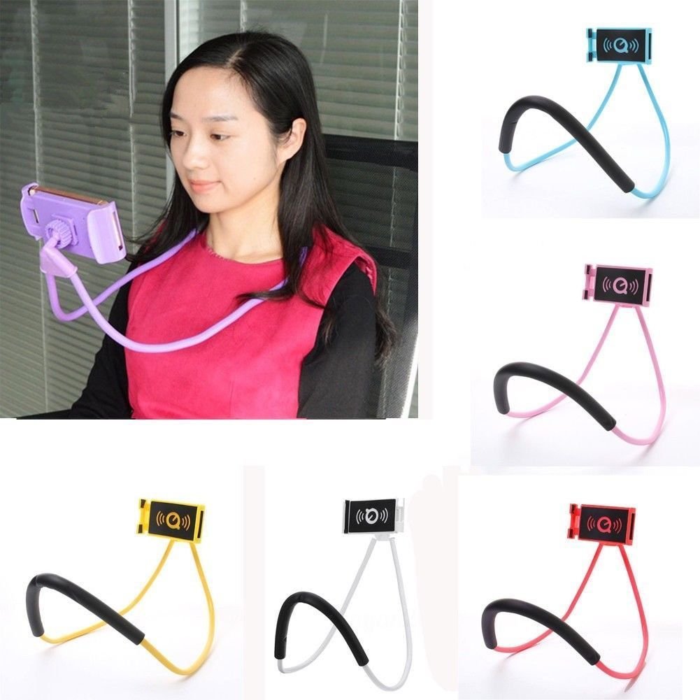 Universal Lazy Hanging Neck Phone Stand Mount Necklace Support Bracket Holder