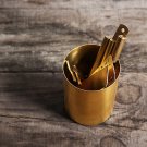 Brass Pen Holder Stationery Container Pencil Pen Pot Desk Accessories