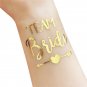 10Pcs Bride Team Gold Stickers Temporary Tattoo Sticker Wedding Decoration Party