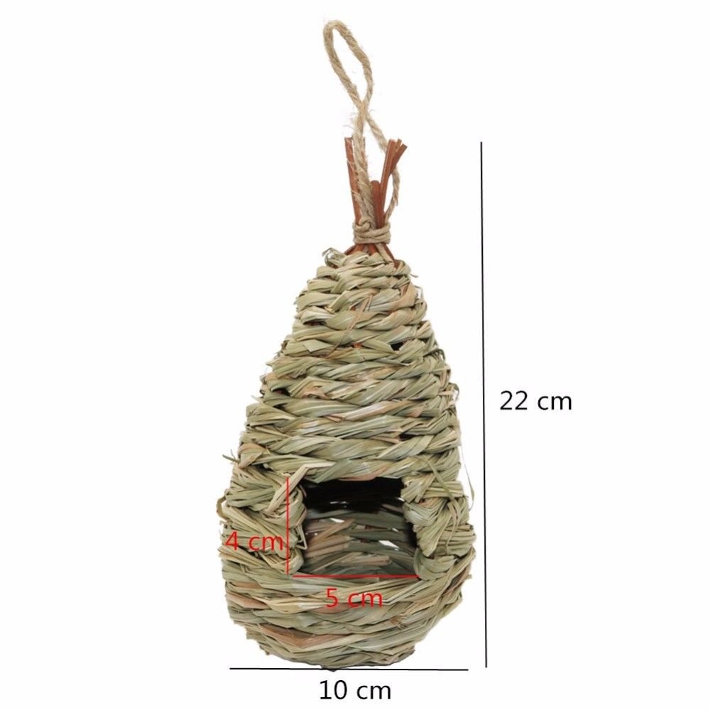 Birds Nest Cage Decorative Pet Parrot Straw Winter Warm House Budgerigar Habitat
