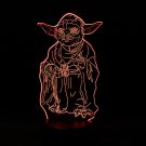 3D Illusion Lamp - Star Wars Joda Bedroom LED Night Light - Free Shipping !!!