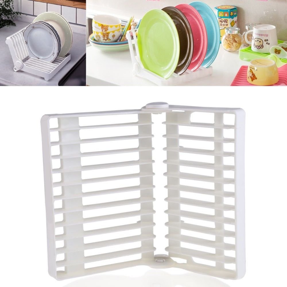 Dish Organizer Home Kitchen Bathroom Plastic Rack Drainer Holder Shelf Storage