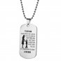 To My Son Dog Tag Gifts Necklace Mother Son Pendant Military Mother To Son Birth