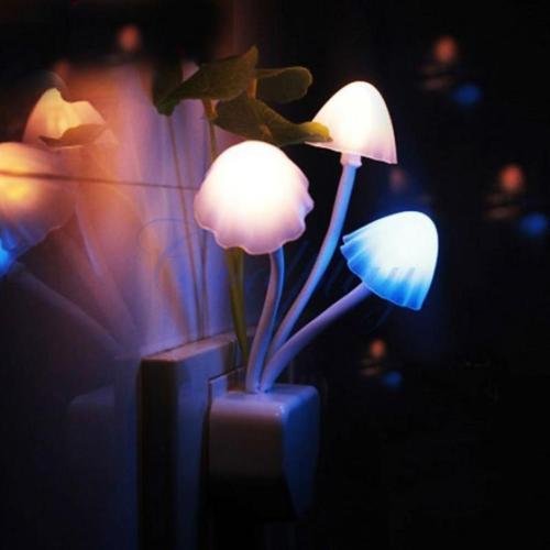 Lucky Mushroom Night Light Romantic color changing Lotus Leaf light sensor kids