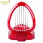 Red Strawberry Slicer Carving Plastic Tools Salad Cutter Cake Decoration Cutter