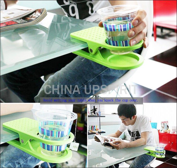 Drinking Cup Holder Table Desk Mug Clamp Kitchen Gadgets Single Desk Rack