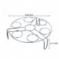 Stainless Steel Eggs Steamer Rack 7 Holes Steaming Grid Stand Cookware Tool