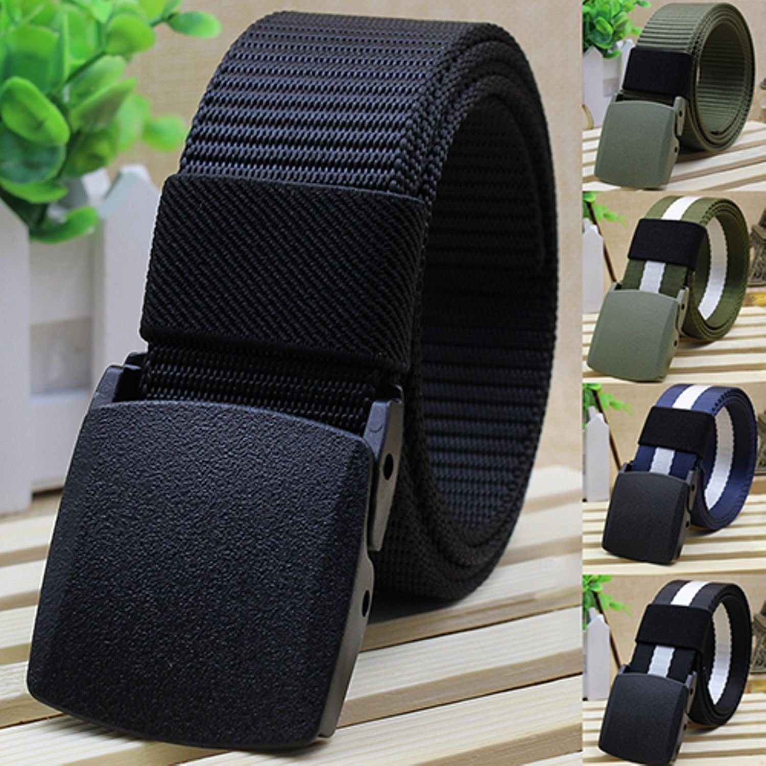 Casual Military Grade Polymer Buckle Nylon Belt Automatic Buckle Nylon Belt Male