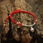 S925 Sterling Silver Bell Lucky Red Rope Shamballa Bracelet Handmade Bangle