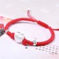 925 Sterling Silver Lucky Red Rope Lovelace Bracelet Handmade Friendship Bangle