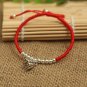 925 Sterling Silver Lotus Seedpod Pendant Lucky Red Rope Shamballa Bracelet