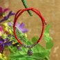 S925 Sterling Silver Pendant Bell Lucky Red Rope Shambala Bracelet Handmade