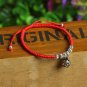 S925 Sterling Silver Pendant Bell Lucky Red Rope Shambala Bracelet Handmade