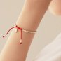 New S925 Sterling Silver Beads Bracelet Handmade Lucky Red Rope Bangle Nice