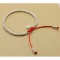 New S925 Sterling Silver Beads Bracelet Handmade Lucky Red Rope Bangle Nice
