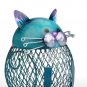 Blue Cat Bank Shaped Piggy Bank Metal Coin Bank Money Box Figurines Saving Money