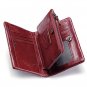 Vintage Genuine Leather 11 Card Slots Coin Bag Trifold Wallet For Men