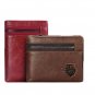 Vintage Genuine Leather 11 Card Slots Coin Bag Trifold Wallet For Men